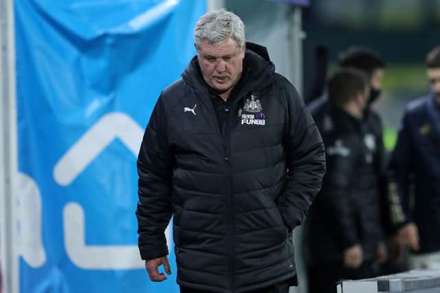 Newcastle United manager Steve Bruce is under pressure. (Photo by LEE SMITH/POOL/AFP via Getty Images)