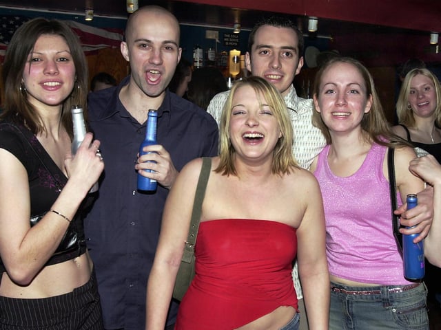Revellers having a good time at Route 66 nightclub in Guildhall Walk, Portsmouth - (040893-0054)