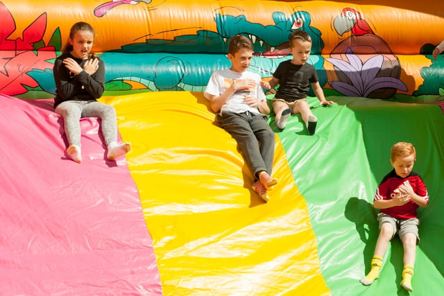 Sheffield Fayre at Norfolk Heritage Park 2016 --Bouncy slide fun for the kids who attended