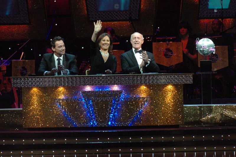 Strictly Come Dancing at Sheffield Arena Saturday 9 February 2008. The Judges Craig Revel Horwood, Arlene Phillips and Len Goodman.