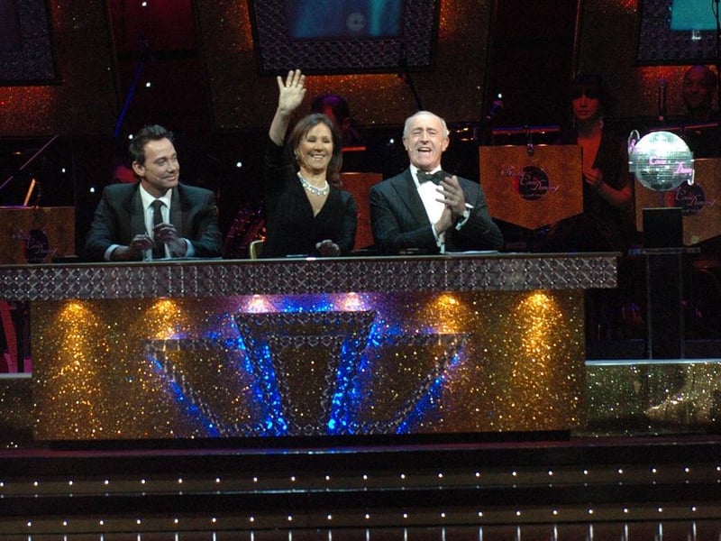Strictly Come Dancing at Sheffield Arena Saturday 9 February 2008. The Judges Craig Revel Horwood, Arlene Phillips and Len Goodman.