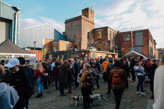 The outside courtyard at Peddler Market. Picture: Geoff Jones