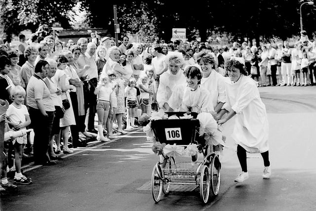 Hawick pram race, August 1984.