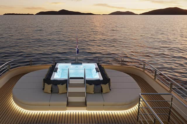 The spa pool on board Freedom