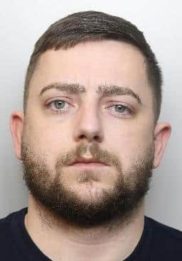 Pictured is Bradley Jenkins, aged 28, of of Waverley View, Sheffield, who was found guilty at Sheffield Crown Court of possessing a firearm with intent to endanger life, possessing ammunition with intent to endanger life, and of two counts of attempted murder. He was sentenced to 27 years of custody.
