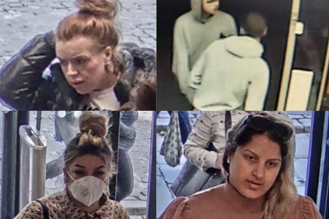 Police have released images of those they want to speak with over Chesterfield crimes