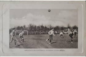 A postcard featuring a photograph of the Sheffield United v Tottenham Hotspur FA Cup final in 1901 is up for auction