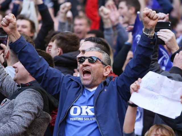 Pompey fans at Wembley.