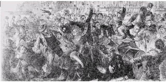 An illustration depicting anti-Salvation Army riots in Sheffield history writer Mick Drewry's new book, Insurrection