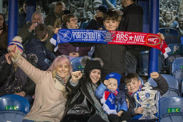Supporters ahead of the FA Cup fifth-round clash against Arsenal.