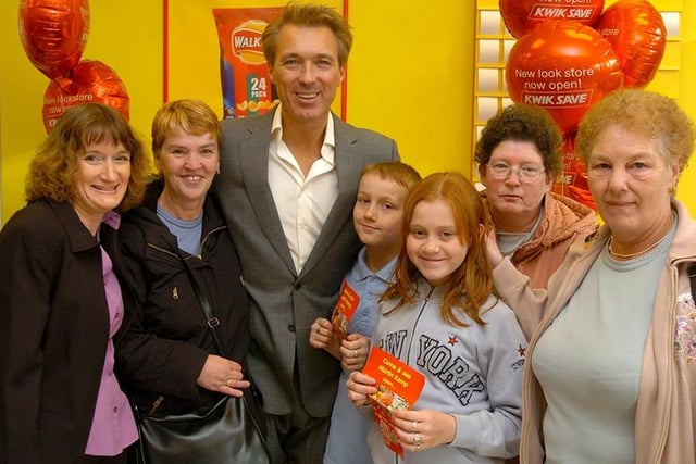 Singer and actor Martin Kemp pictured before signing autographs with shoppers at the opening of the newly refurbished Kwik Save Store, Sicey Avenue, Sheffield, October 2004