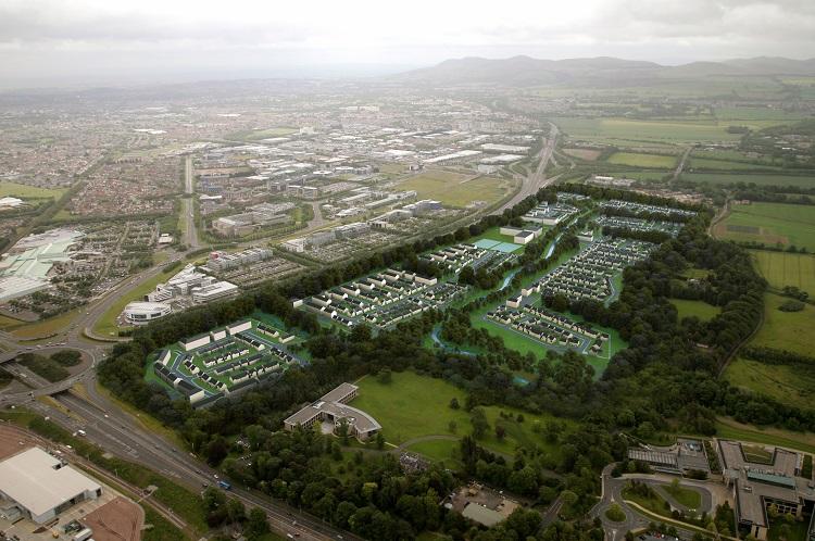Edinburgh's Garden District is a £917 million development near Gogarburn to build 6,200 homes on 650 acres of land, along with a national garden called 'The Calyx', a sports hub, schools and community facilities. Phase one of the project, the 1,300-home Redheughs Village, was recently granted planning approval.