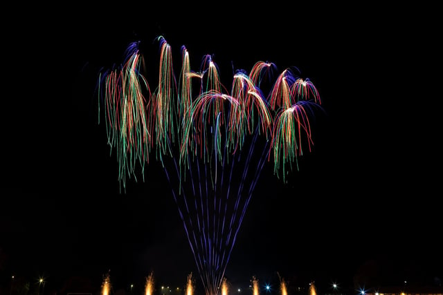 The fireworks at HMS Sultan last night.
