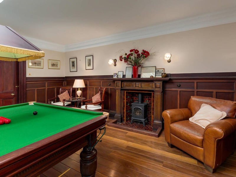 Billiards room.