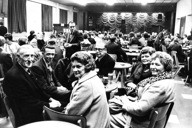 The concert room at Woodseats Working Men's Club in 1977