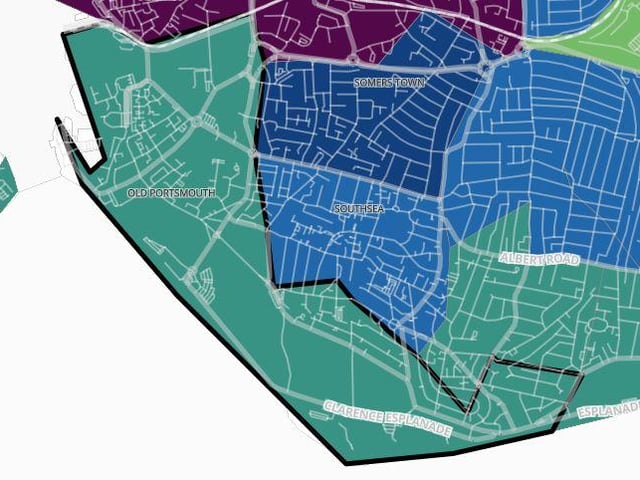 Old Portsmouth and Southsea Common had five confirmed cases in the seven days to October 16, which was a decrease of 28.8 per cent.