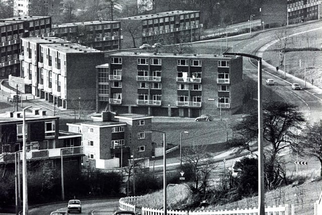 A view of Gleadless Valley in 1974