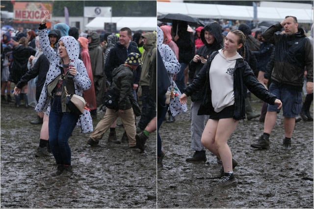 Two days of near-constant rain and tens of thousands of revelers have churned Hillsborough Park up into a mud bath - not that partygoers seem to mind.