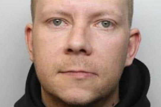Pictured is Maciej Mekulski, aged 32, of Newton Street, East Dene, Rotherham, who was sentenced at Sheffield Crown Court to 28 months of custody. after he pleaded guilty to abstracting electricity, possessing an offensive weapon namely a pepper spray, and producing class B drug cannabis at a property on St Cuthbert Street, Worksop, and he pleaded guilty to producing class B drug cannabis at a property on Newton Street, Rotherham.