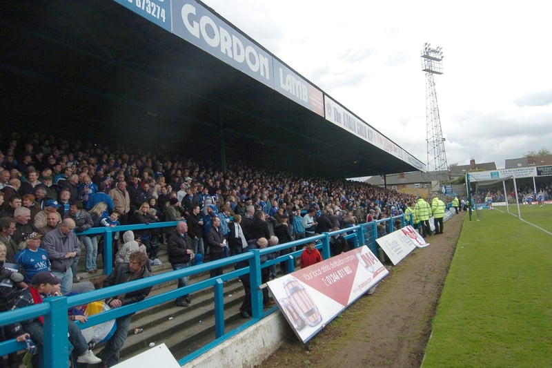Packed as the Spireites play their last match at Saltergate.