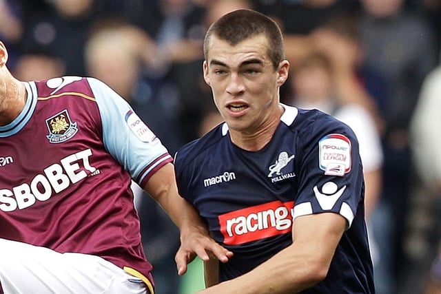 The striker with a lot less hair in action for Millwall against West Ham in 2011 - when he was 19.