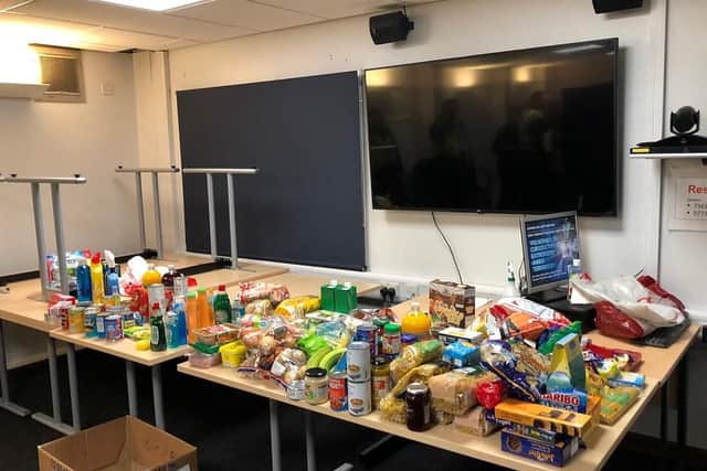 Due to the amount of items received police decided to donate some things to other vulnerable households.