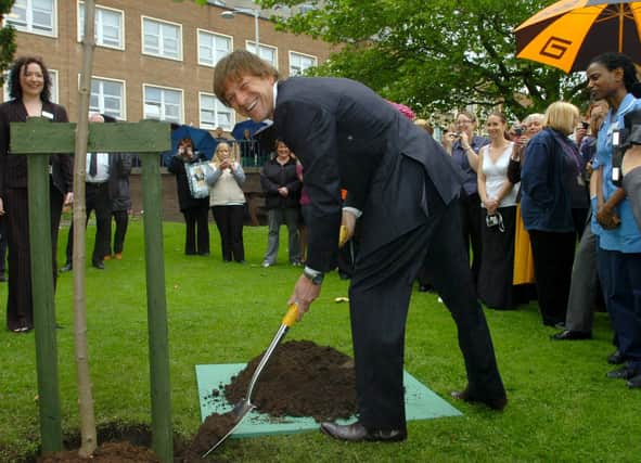 Film and TV star Sean Bean, of Game of Thrones and Lord of the Rings fame, pictured at the Royal Hallamshire Hospital where he planted a tree to launch the Sheffield Leukaemia and Blood Disorder Appeal, 2007. He was born in Handsworth in April 1959.