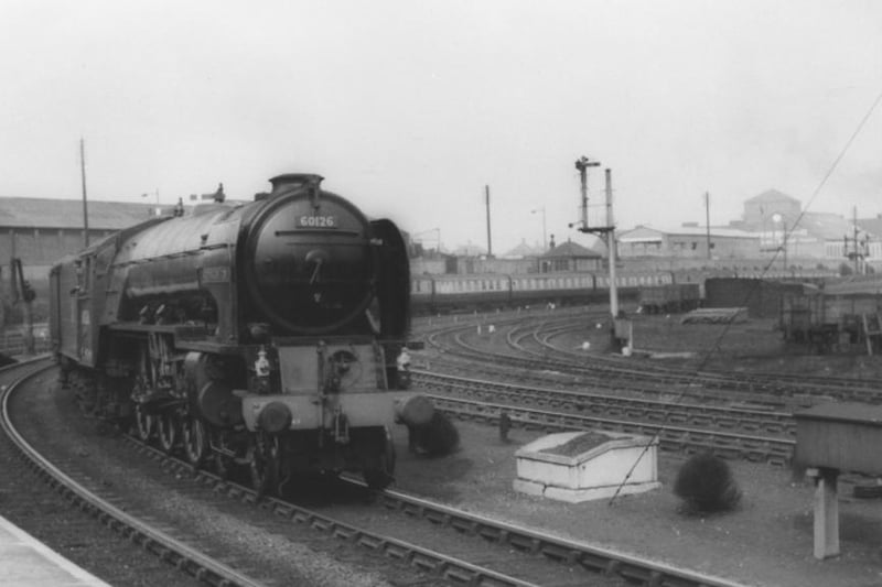 Steam locomotive 60126, 'Sir Vincent Raven' was pictured hauling a long string of passenger coaches at West Hartlepool Station. Who remembers this? Photo: Hartlepool Library Service.