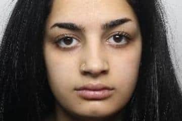 Pictured is Salma Shazad, aged 20, of Deerlands Avenue, at Parson Cross, Sheffield, who has been sentenced at Sheffield Crown Court to five years of detention in a Young Offender Institution after she admitted conspiring to possess a firearm and ammunition with intent to endanger life and to conspiring to supply class A drugs.