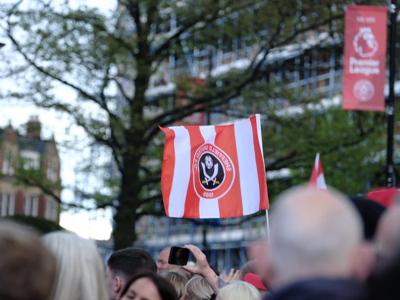 Sheffield United's players celebrate their promotion to the Premier League
Dean Atkins