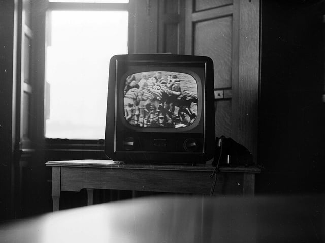 Most people were reduced to watching rugby on TV when various local football matches were cancelled due to heavy snow in February 1960.