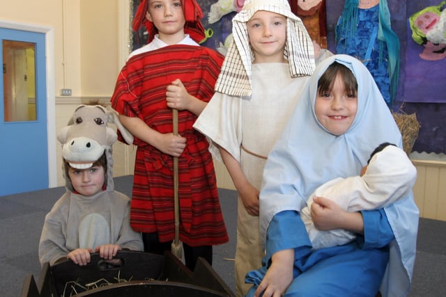 Some of the Brampton Primary nativity cast pictured in 2007 were  l to r  Kyle walker, Sam Buck, Jack Pryor and Katie Wallhead