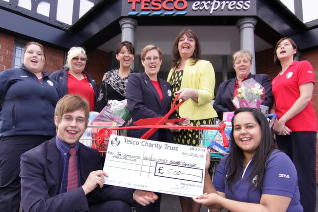 Store Manager Karen Farrar presented representatives from the National Hereditary Breast Cancer Helpline with a £500 donation as part of the launch donations in 2010