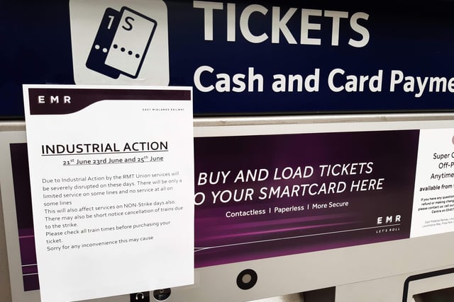 EMR - which runs the station - warned travellers of three days of strikes