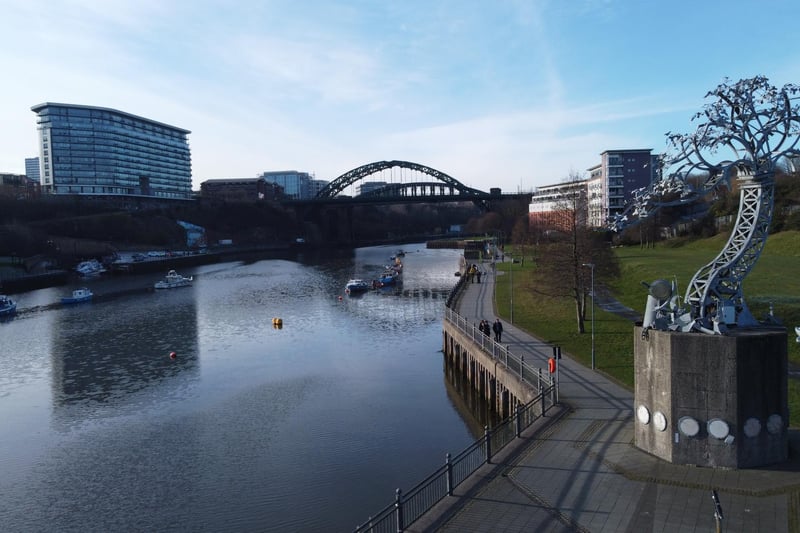 A fantastic aerial shot of the the River Wear and the Wearmouth Bridge. Photo by Steve Knaggs.