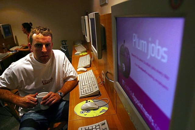 Th:at Internet Cafe owner Paul Taylor at his internet cafe in Brougham Place.