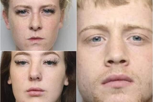 On the evening of Tuesday, June 30, 2020, police received calls from members of the public reporting that bullets had been fired through the windows of a property on Errington Avenue, Arbourthorne.
Joshua Mottershead, Demi Dunford and Molly Mayer all appeared before Sheffield Crown Court in February 2022 to be sentenced for the roles they played in the night of disorder. 
Mottershead, 21 of St Aiden’s Avenue, Norfolk Park, was jailed for 12 years after being found guilty of conspiring to possess a firearm with intent to endanger life.
Dunford, 25, of Derby Street, Heeley, was jailed for 20 months after pleading guilty to perverting the course of justice. She also received an extra eight months for possession of 32 wraps of Class A drugs.
Mayer, 23 of Callow Drive, Gleadless Valley, was given an 18 month custodial sentence after also admitting perverting the course of justice.
Demi Dunford; bottom left - Molly Mayer; right - Joshua Mottershead