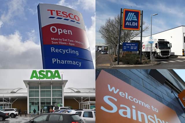 Here are all the supermarket opening hours for the Platinum Jubilee bank holiday weekend in Sheffield, including Tesco, Aldi, Asda, Sainsbury's and Waitrose. Pictures: Getty Images.