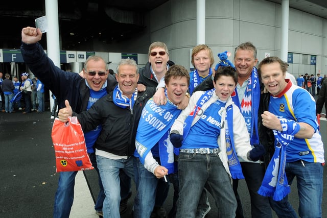 Pompey supporters at Wembley.