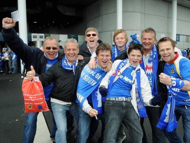 Pompey supporters at Wembley.
