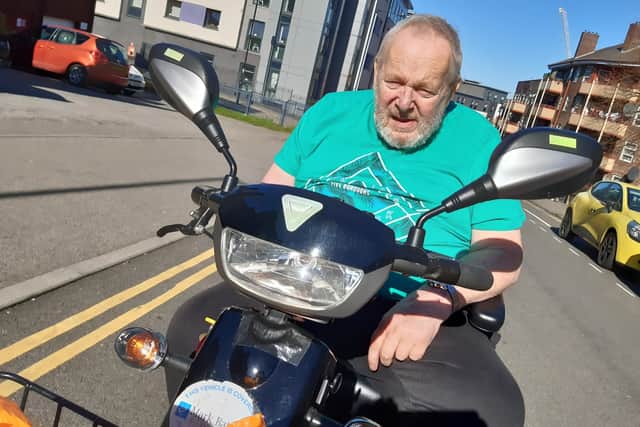 Furious Sheffield pensioner Peter Butterworth drove his mobility scooter at a beggar on West Street who threatened him with knife. Now he wants action to stop antisocial behaviour in Sheffield city centre