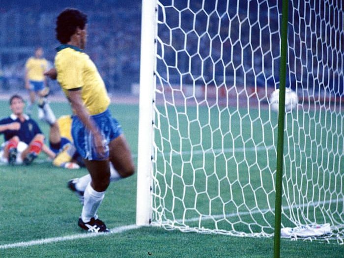 Scotland needed a draw and with ten minutes to play it was 0-0 in Turin against Brazil... but Mueller squeezed a late winner by Jim Leighton to send Andy Roxburgh's team home.