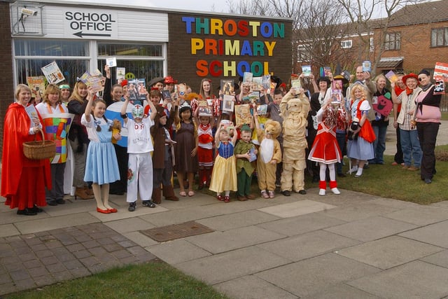 A flashback to 2008 for this great line-up of World Book Day characters at Throston Primary School.