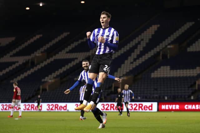 Liam Shaw scored his first Sheffield Wednesday goal tonight. (Photo by George Wood/Getty Images)