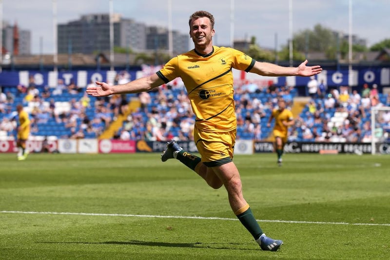 Oates enjoyed a memorable second spell at Victoria Park last season scoring 18 goals and scooping both Player of the Year and Fans Player of the Year awards. Oates’ display in the play-off eliminator round victory over Bromley will live long in the memory despite a disappointing exit from the 25-year-old. Supporters and boss Challinor were left frustrated when Oates made the decision to join Mansfield in the summer where he has scored once in 11 appearances this season. (Photo by Charlotte Tattersall/Getty Images)