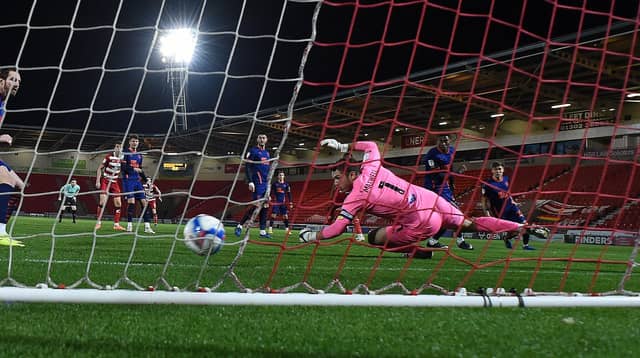 Cameron John puts Rovers back into the game. Picture: Howard Roe/AHPIX