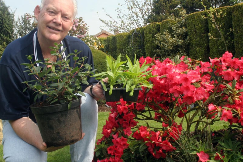 Malcolm Smith of New Whittington,  Chesterfield supported the town's In Bloom competition in 2006.