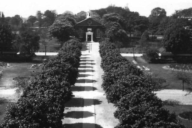 Haslar Naval Hospital. A marvellous view of Haslar gardens and the approach road.