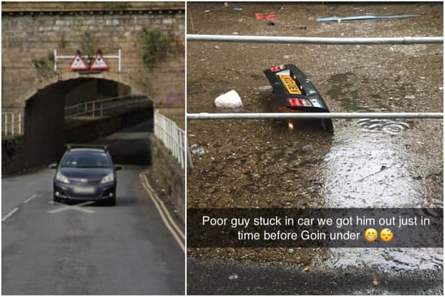 A man was rescued from a sinking car on Worksop Road in Sheffield on June 18 after a flash flood caused by torrential rain.