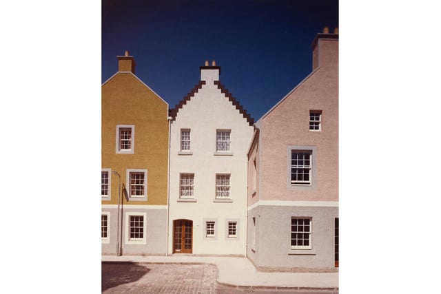 Replica 16th and 17th townhouses and tenements built for 1970s Dysart in Fife.
